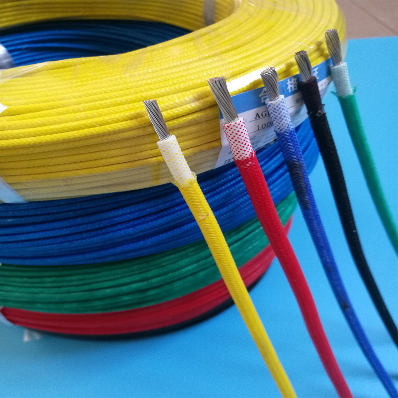 硅橡胶编织线GRP2平方 平方单芯低烟阻燃玻纤编织电线