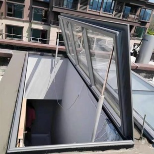 智能天窗阁楼天井斜屋顶天窗电动手动平移铝合金天窗定制