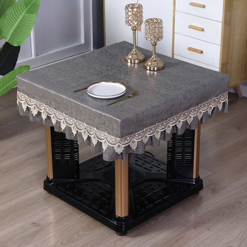 免洗桌布皮革罩防水防油电炉取暖桌罩正方形茶几餐桌布麻将机皮