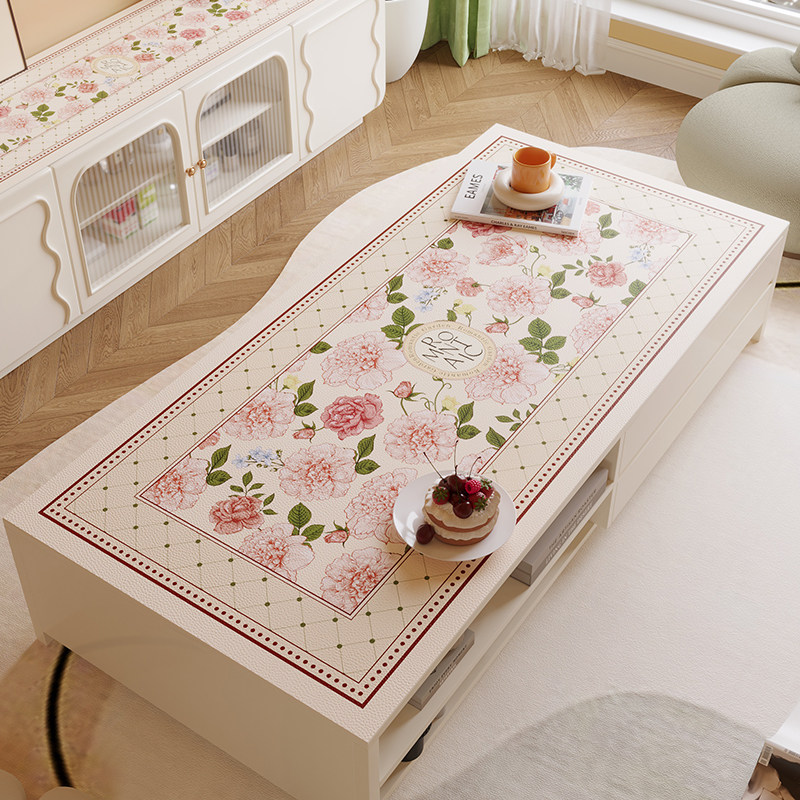 法式田园风皮革茶几垫桌布餐桌台面隔热垫定制圆形茶几垫桌垫,居家布艺,茶几垫,淘宝优惠券,粉丝福利购,淘宝优惠卷