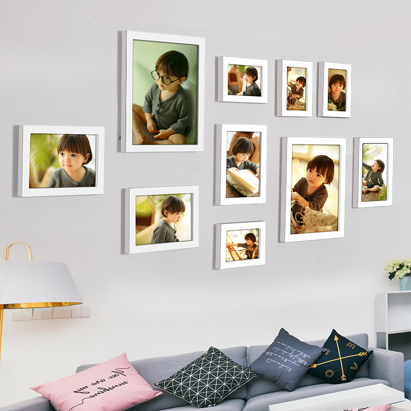 实木照片墙相片墙相框挂墙客厅装饰创意免打孔洗照片