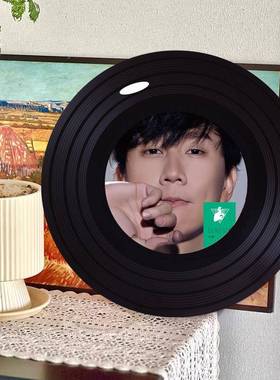 林俊杰可定制黑胶唱片创意桌面摆件ins覆古朋友生日礼品礼物