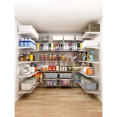 柏耐800库储物间定制金属衣柜衣帽间转角置物架多层收纳架diy货柜