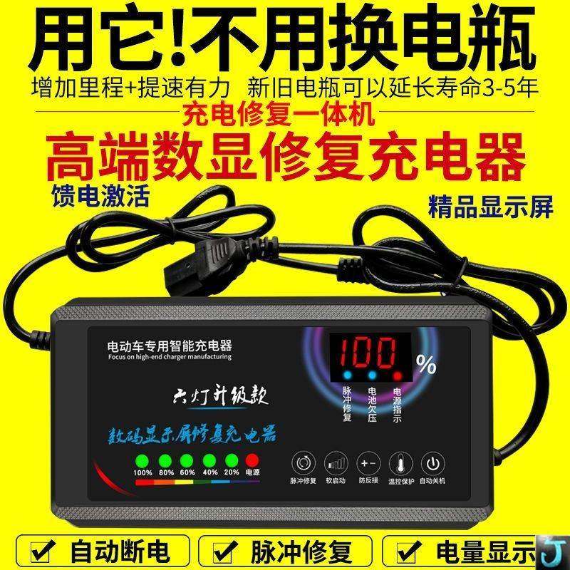 激活饿死电池修复器电动车充电器48V60v72v脉冲维护电瓶铅酸电池