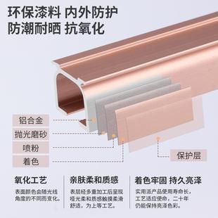 铝合金轨道滑轨导轨直轨滑轮加厚静音顶装 侧装 家用双轨单轨打孔式