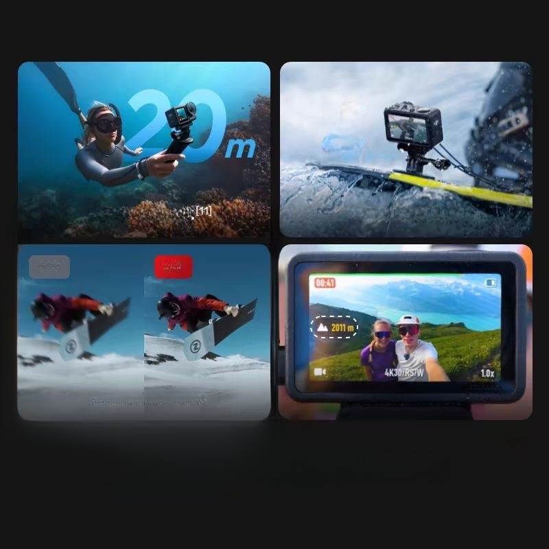 新Dji Action 4/5 Pro运动相机4K防抖相机钓鱼自行车潜水博客