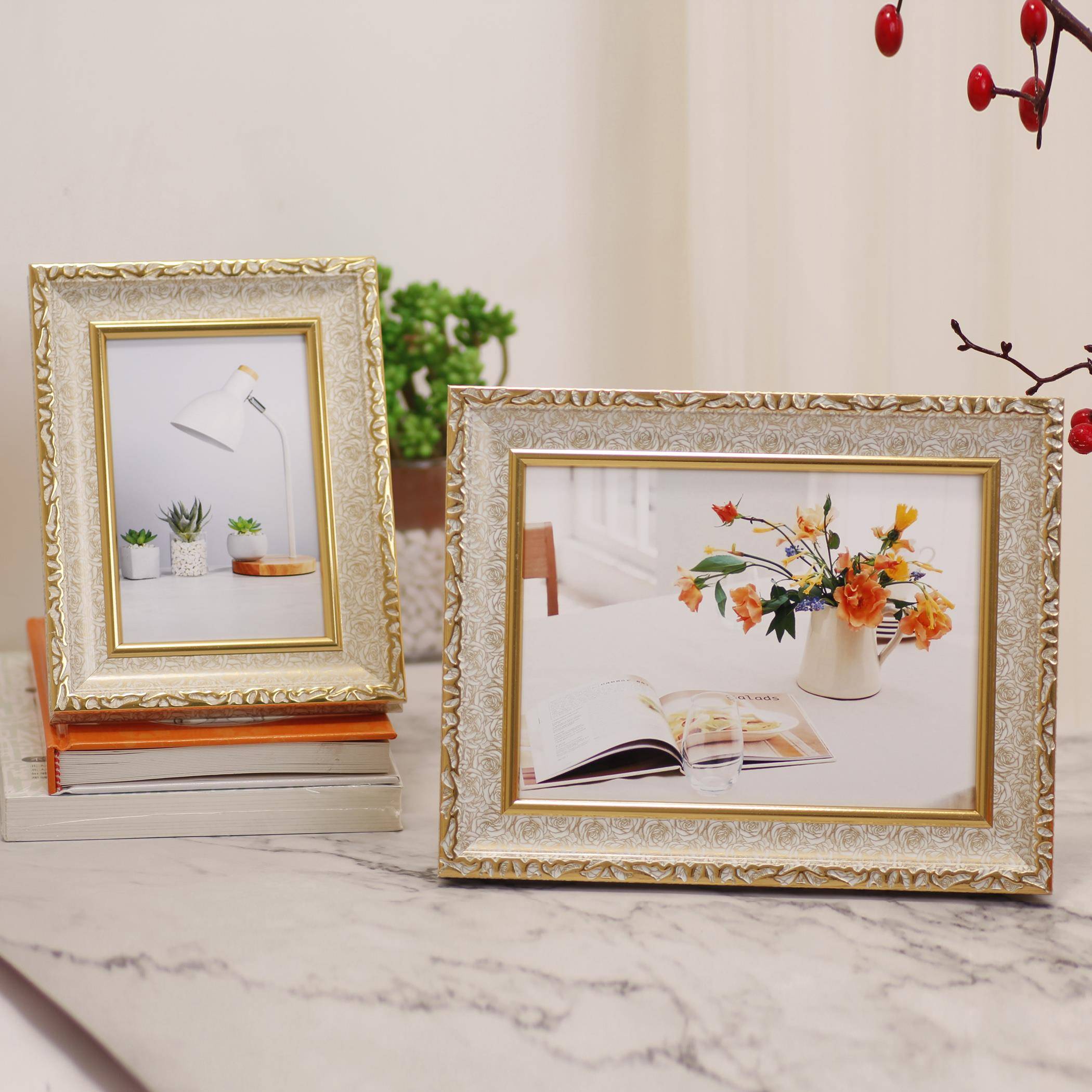 美式简约相框画框6781012寸a45塑封全家福婚纱照合影加洗照片长方