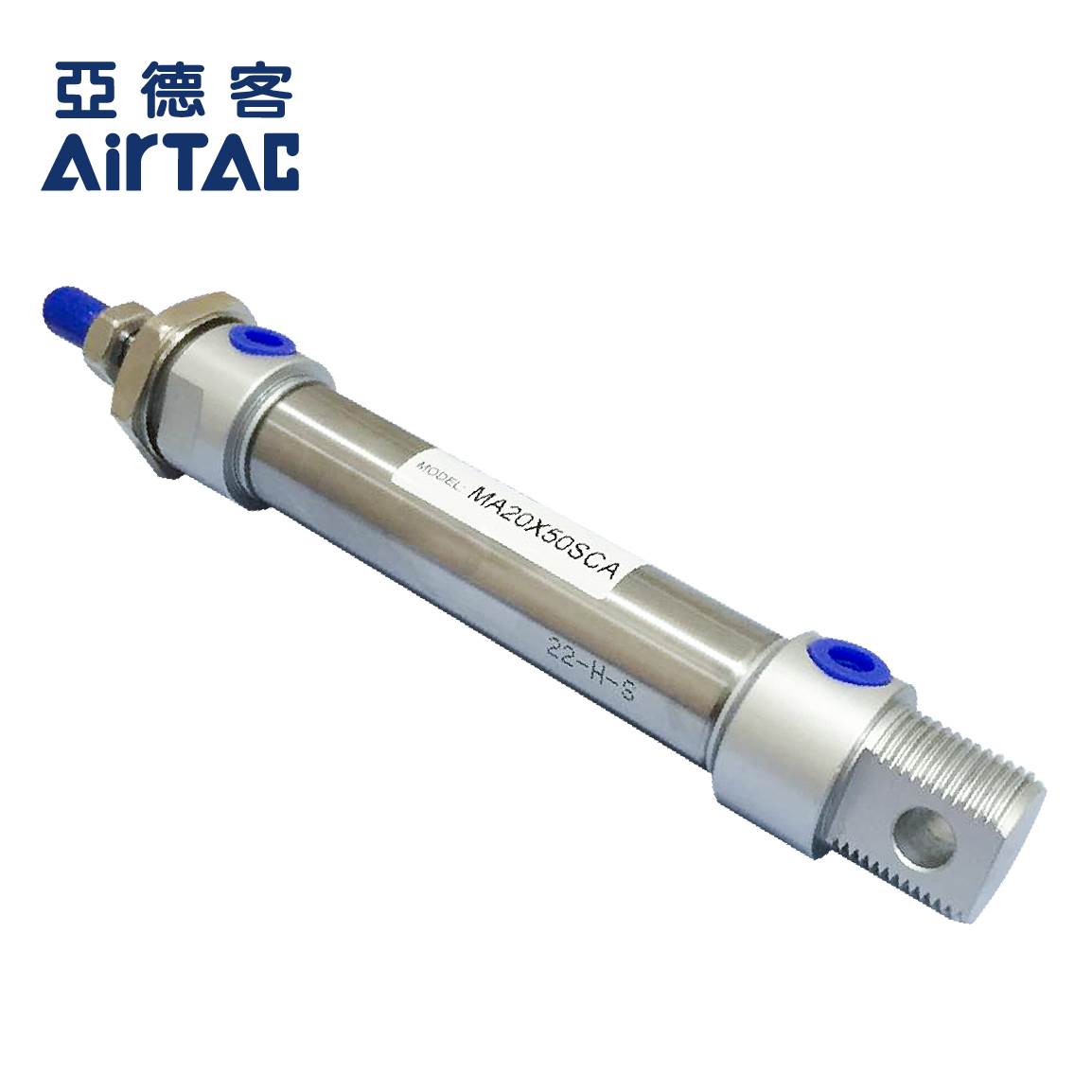 亚德客不锈钢迷你气缸MA20/25/32X50X75X100X125X150X200SCA U CM