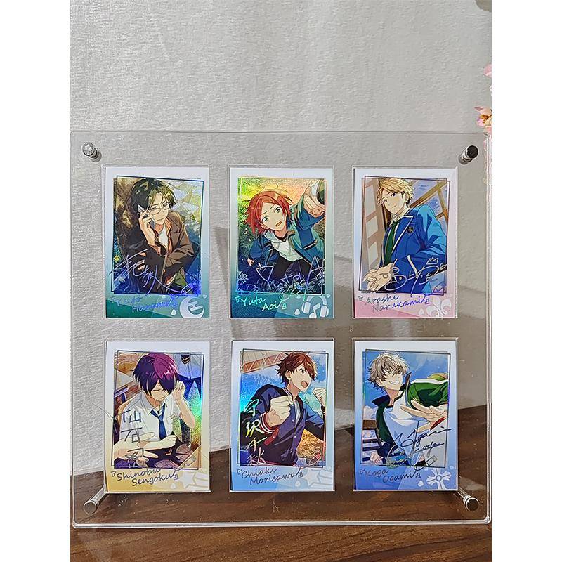 拍立得亚克力相框谷美展示收纳照片九宫格凹槽定制小卡画框架纸片