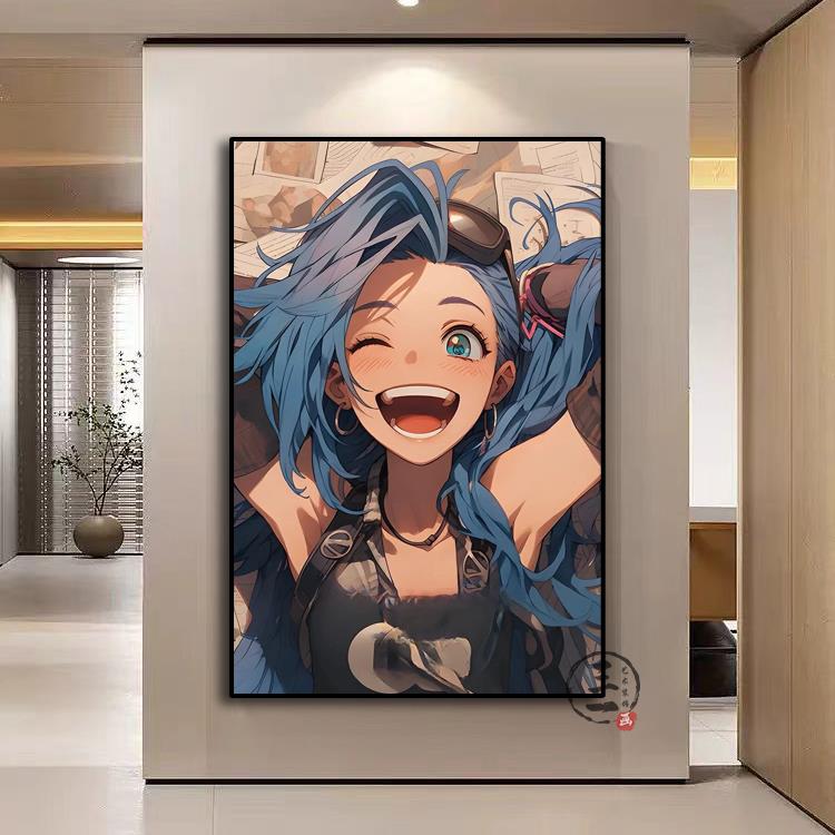 金克丝英雄联盟暴走萝莉挂画LOL游戏网咖装饰画电竞酒店房间壁画