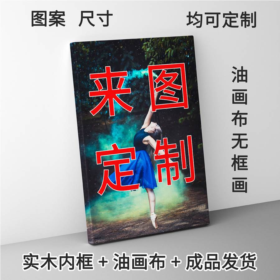 油画 画布无框画 画高清打印装饰画 画照片来图定制客厅挂画 画背