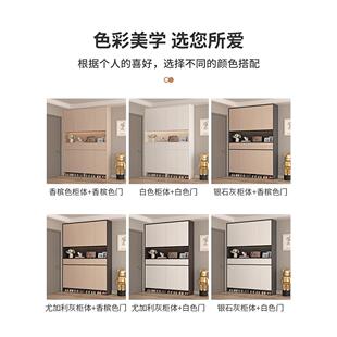 实木鞋柜家用门口一体靠墙入户玄关柜简约现代客厅大容量储物柜子