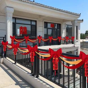 自建房拉花乔迁之喜阳台装饰新居入进宅仪式用品场景布置别墅农村