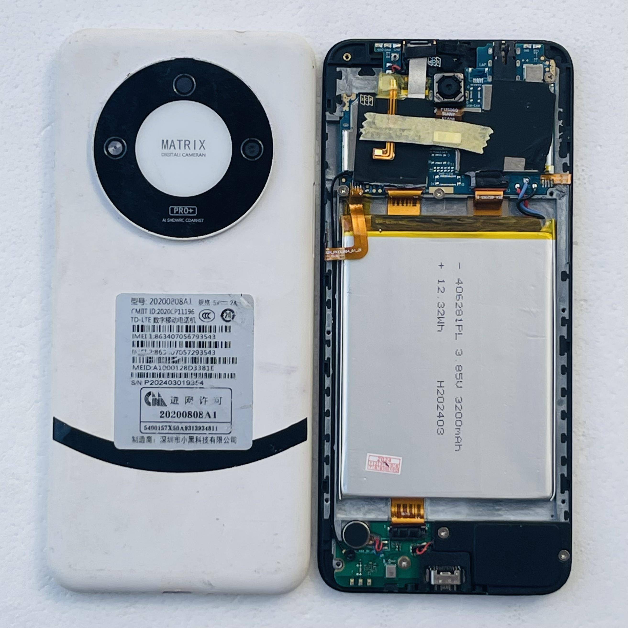 杂牌机 国产机 唯米20200808A1手机电池 X16Pro内置电板 屏幕总成