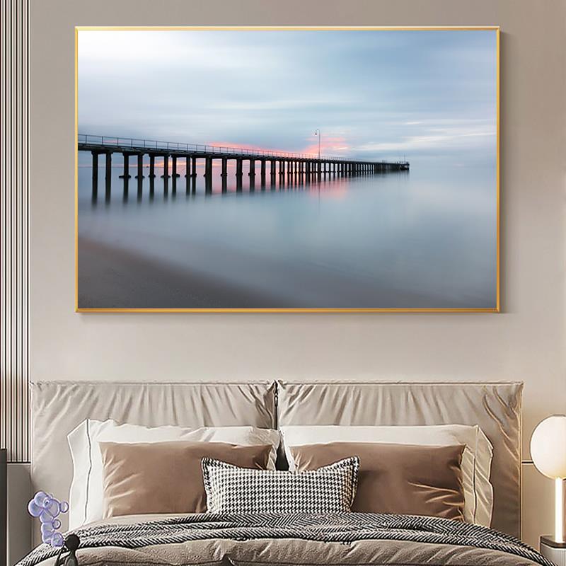 海景风景房间卧室装饰画现代简约酒店床头挂画客厅沙发墙面装饰画