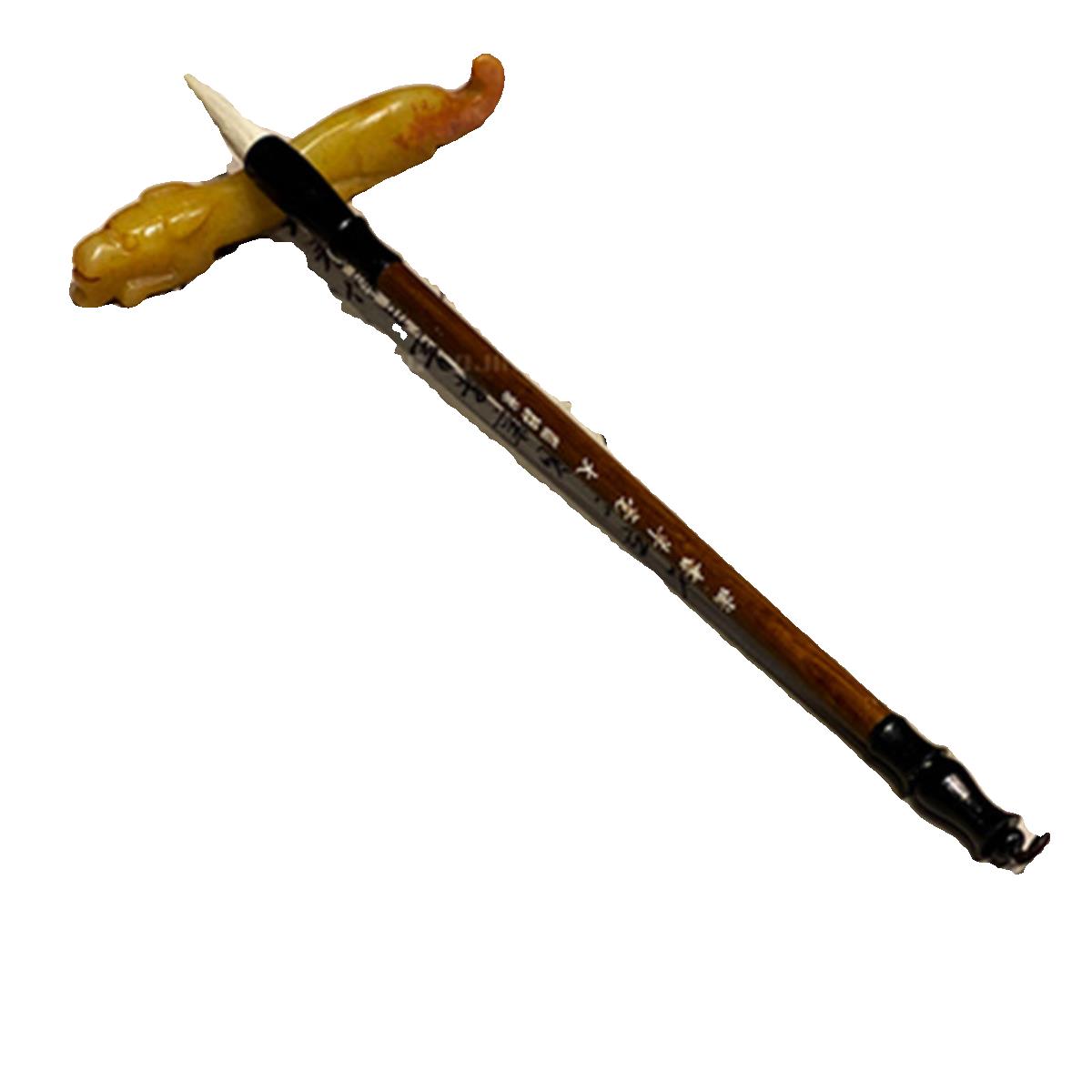 新中式书桌组合摆件样板房书房笔架茶具砚台画卷装饰