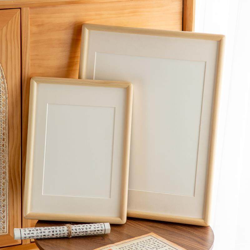 实木圆角相框空框A3a4摆台字画书法画框装裱4K8k拼图框架挂墙定制,家居饰品,相框/画框,淘宝优惠券,粉丝福利购,淘宝优惠卷