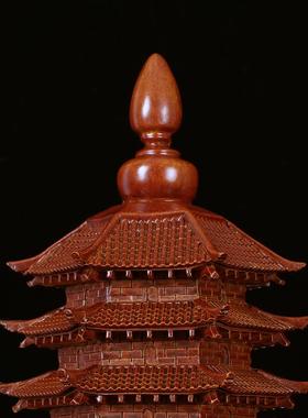 九层文昌塔彷木摆件送孩子开 学家居玄关书房办公室桌高端装饰礼