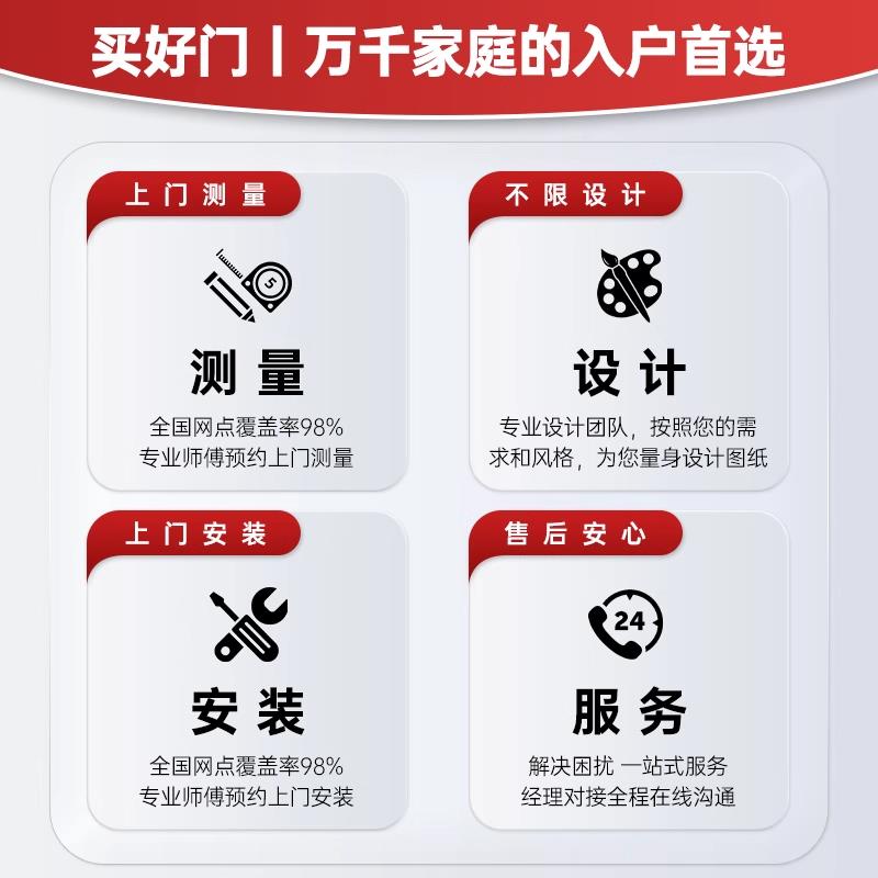 入户门别墅大门农村自建房大门防盗门中式简约子母进户铜双开 关