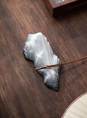 新中式枯山水摆件禅意日式沙盘微景观客厅陶瓷假山玄关装饰艺术品