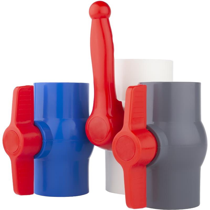 PVC给水管球阀插口内丝螺纹单柄双柄开关阀门塑料配件20 50 200