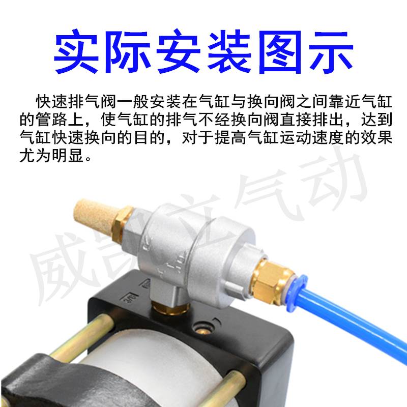 气动快速排气阀XQ170600急速放气阀171000气缸提速配件171500QVA