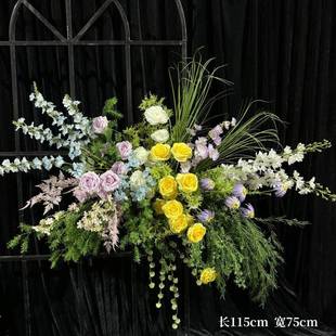婚礼婚庆花艺周岁订婚宴现场布置绢花仿真花假花路引花排挂花 新款