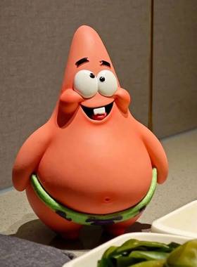 好朋友派大星手办大聪明搞笑网红可爱车载机箱生日礼物模型摆件