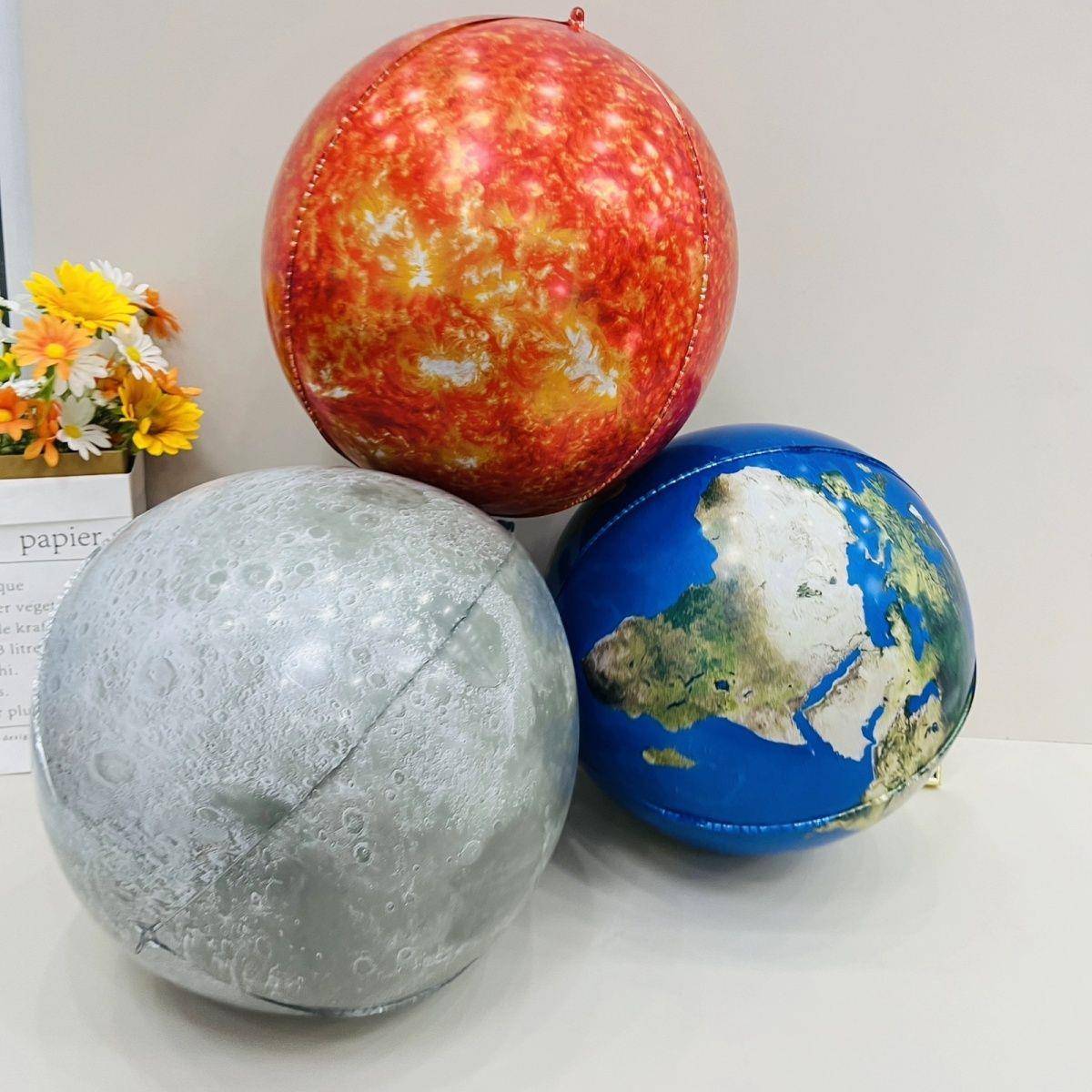 2024网红爆款生日宇宙八大行星系氦气球场景布置装饰飘空教学