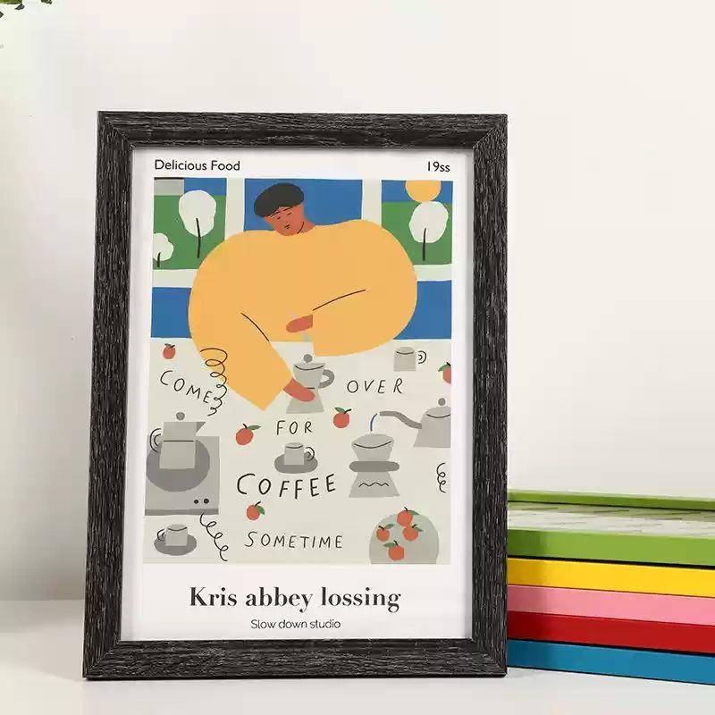 木质简约相框画室专用素描画框A3a4创意拼图4K8k67810寸摆台挂墙