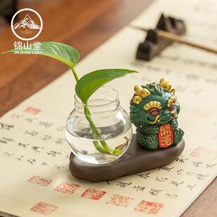 锦山堂招财貔貅醒狮桌面麒麟摆件办公室工位情绪稳定治愈生日礼物