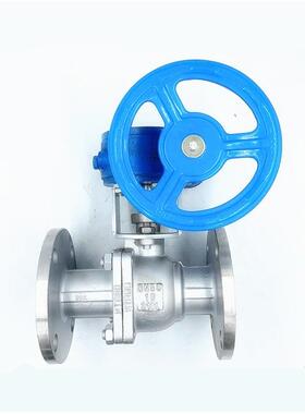 304/316L不锈钢涡轮法兰球阀Q341F-16P/R/C铸钢涡轮球阀DN50 100