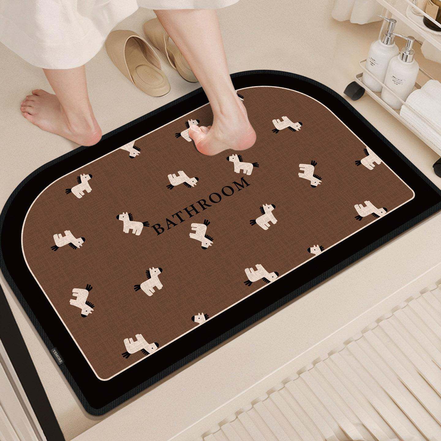 卫生间吸水地垫浴室防滑脚垫子硅藻泥2026新款洗手间门口防水防摔