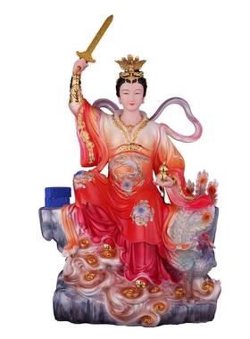 九天玄女神像摆件仿古手工彩绘传统神话人物家居桌面装饰摆件桌面