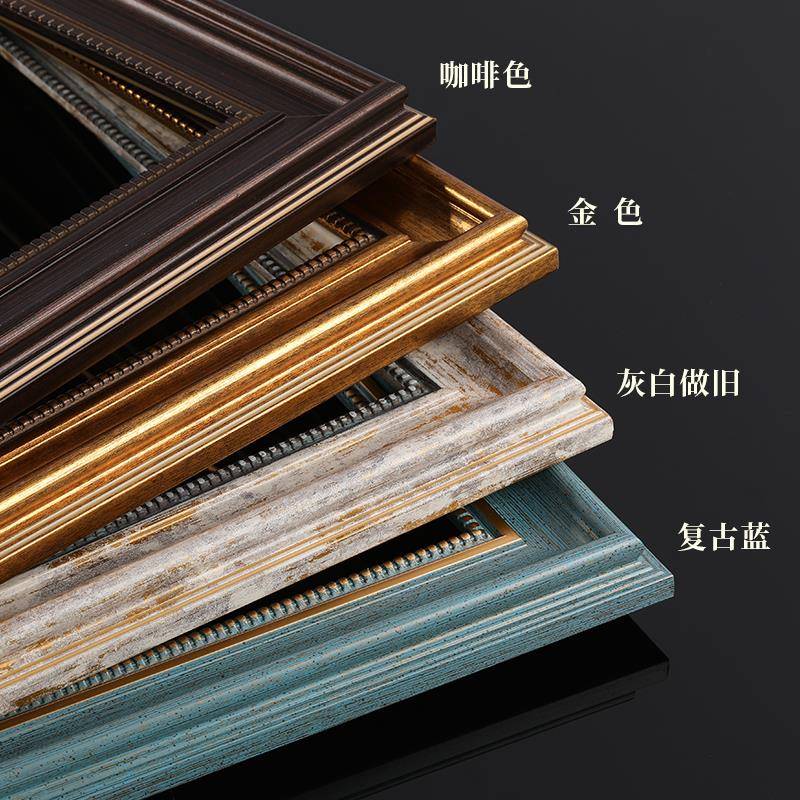 覆古典雅数字油画 画框带画 画布外框架装裱diy定制边条大尺寸作