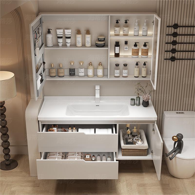 浴室柜定制洗脸盆柜组合卫生间洗手池台盆一体68/78/88/98/108cm