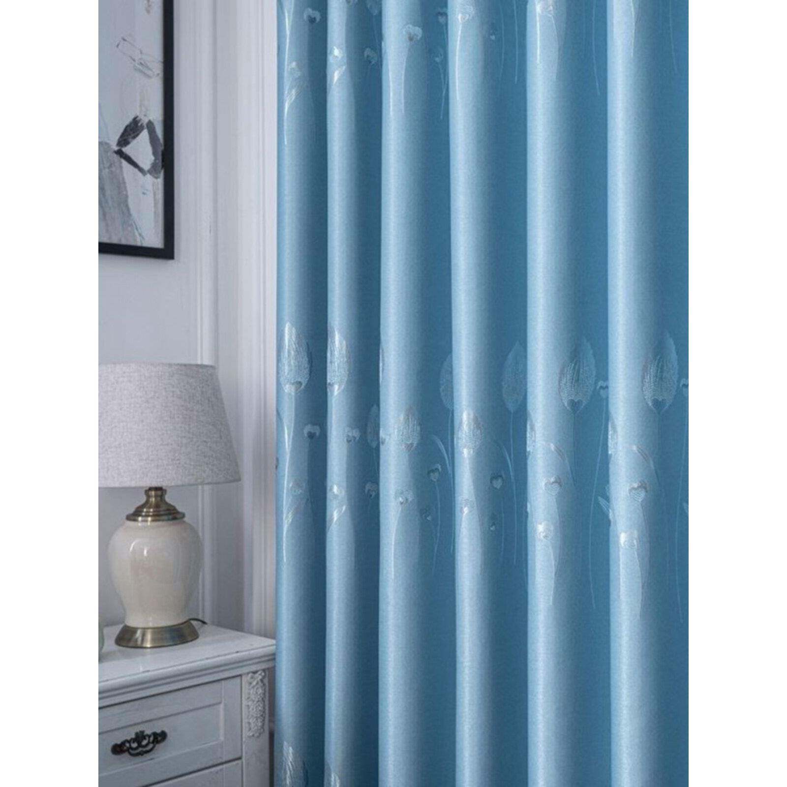 成品窗帘卧室遮光客厅家庭挂钩落地窗遮阳凸窗宿舍阳台郁金香特惠