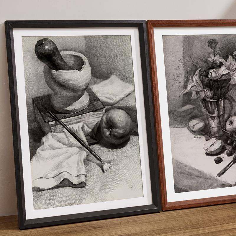 A4素描专用装裱画框空框相框挂墙四4K八开8k油画a3A4纸长方形原木,家居饰品,相框/画框,淘宝优惠券,粉丝福利购,淘宝优惠卷