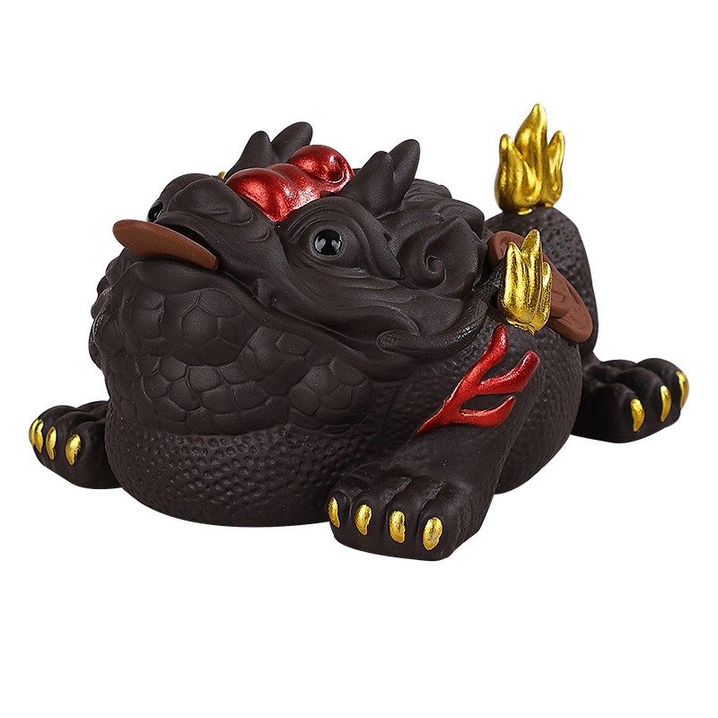 紫砂招财金蟾桌面创意手工客厅办公室电视柜玄关家居装饰茶宠,家居饰品,装饰摆件,淘宝优惠券,粉丝福利购,淘宝优惠卷