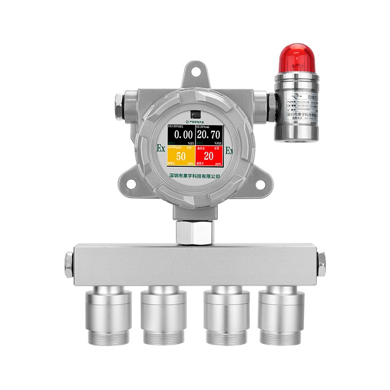 四合一气体检测仪固定式 VOC一氧化碳氧气可燃探测报警器冷媒捡漏