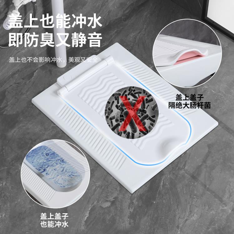 盖板通用加厚蹲坑蹲厕挡板家用洗澡防滑防臭盖密封便池踏板
