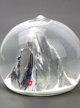 阿尔卑斯雪水晶球瑞士马特洪峰教师节男士创意礼品家居办公