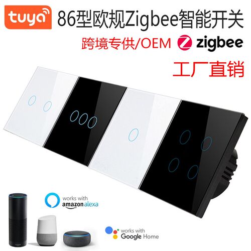 型z关单火涂鸦智能关谷歌语音触摸关 欧规