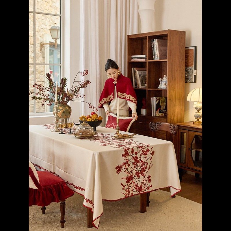 蜡笔派韵满堂桌布法式氛围感防水桌布长方形餐桌桌布茶几布定制,居家布艺,桌布,淘宝优惠券,粉丝福利购,淘宝优惠卷