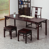 赞比亚血檀画案书法桌实木办公桌紫檀写字台画桌红木书桌书房