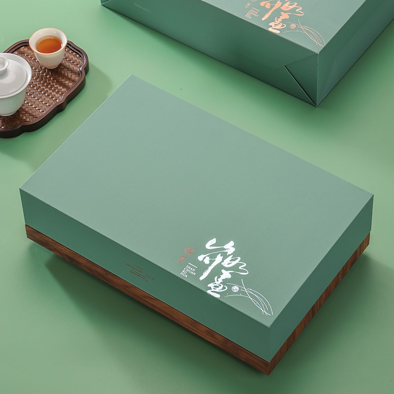 新款茶叶礼盒装空盒通用龙井绿茶白茶毛尖茶叶包装盒空礼盒定制
