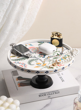 入户玄关钥匙收纳托m盘客厅陶瓷装饰品摆件置物架家居好物礼物可