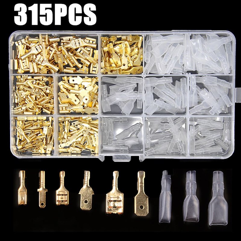 供应 315盒装2.8/4.8/6.3插簧插片护套R组合接线对插式端子