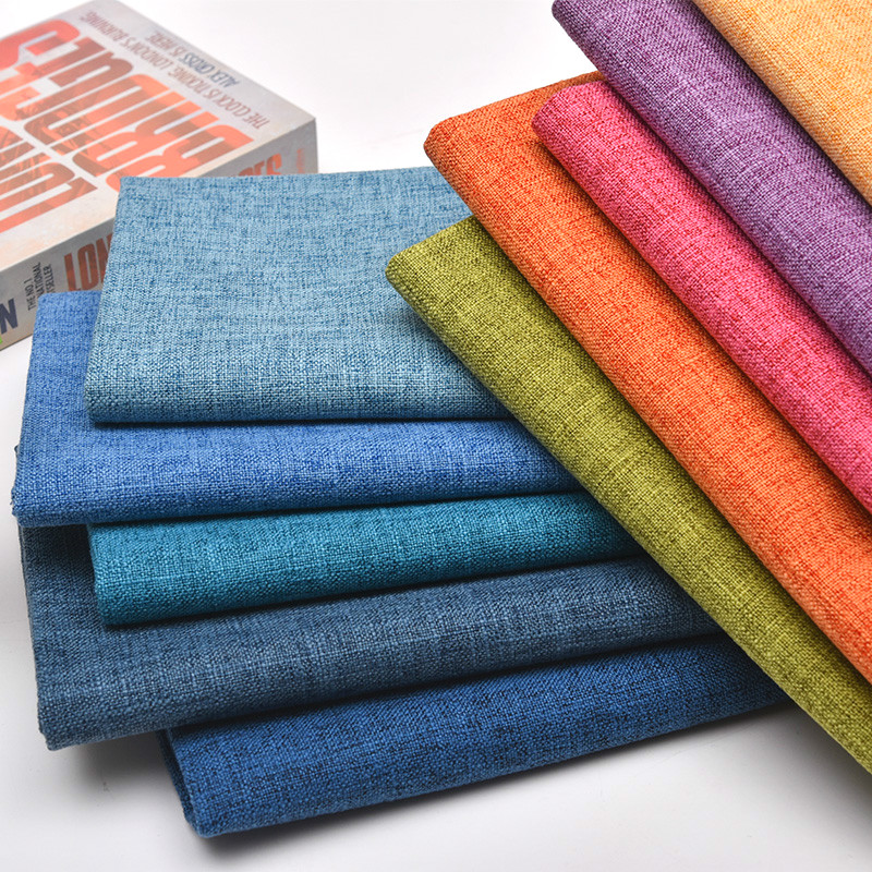 沙发布料面料老粗布仿亚麻棉麻加厚竹节麻L抱枕硬包软包背景素色