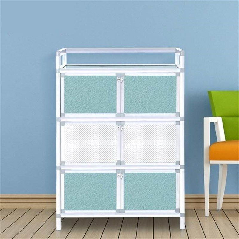 碗盘柜厨房柜简易j组装多功能小整体橱柜铝合金家用现代简约放碗